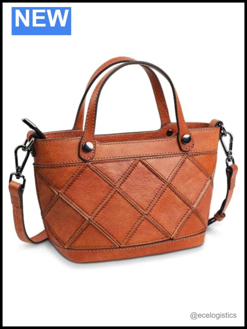Genuine Leather Small Handbag Crossbody Shoulder Top Handle Purse Vintage